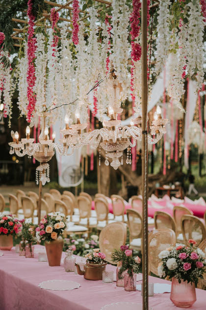 Ceiling and Tablescape — Wedding decor — Alila Diwa Goa